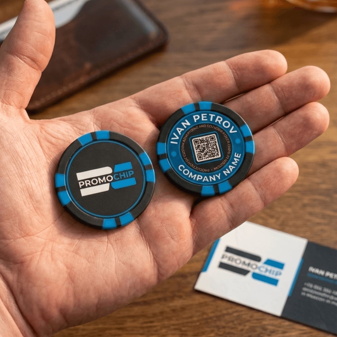 Промо-Фишки — визитки из покерных фишек